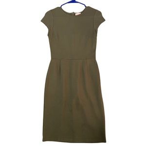 Midi Forest Green Bodycon Dress. Size Small.